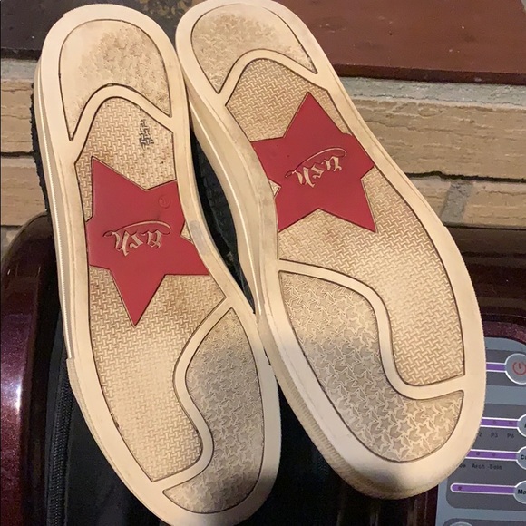 Ash "Jordy" Black Leather Python Chunky Sole Trainer Gym Shoe Side Zip - Picture 13 of 14